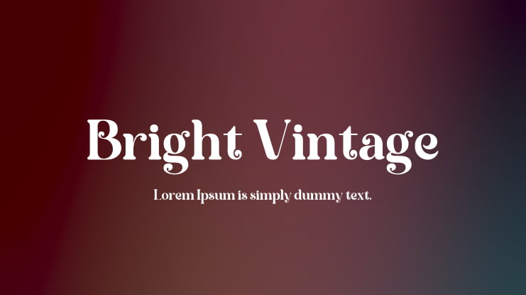 Bright Vintage Font