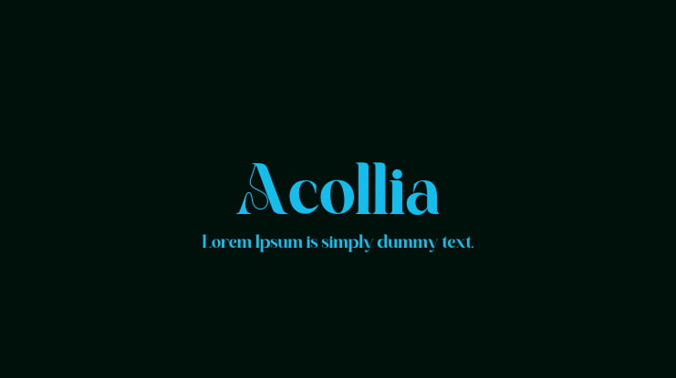 Acollia Font