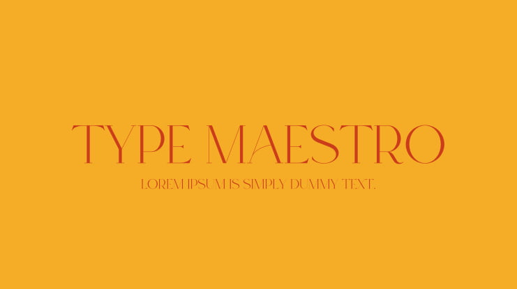 Type Maestro Font