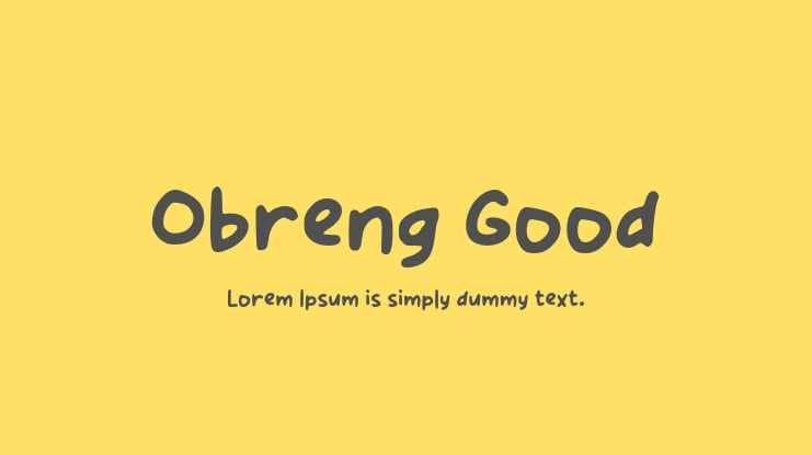 Obreng Good Font