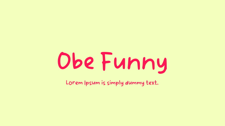 Obe Funny Font