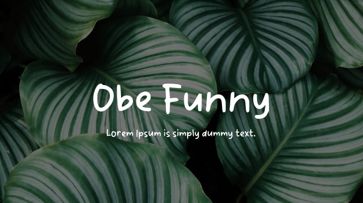 Obe Funny Font