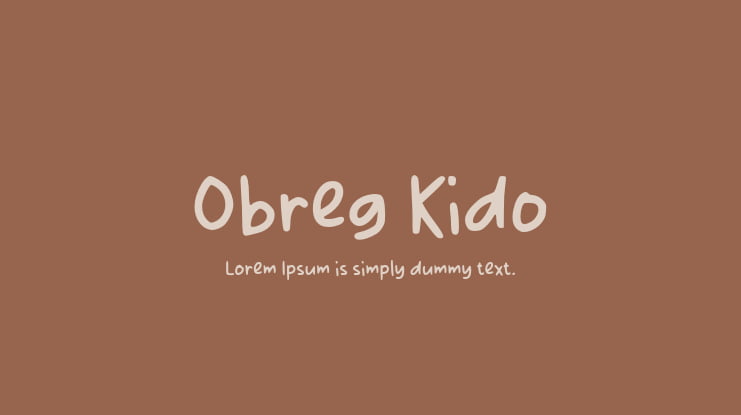 Obreg Kido Font