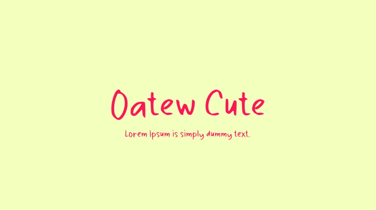 Oatew Cute Font