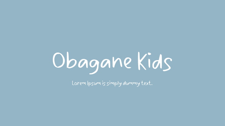 Obagane Kids Font