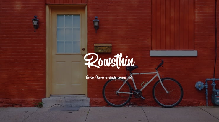 Rowsthin Font