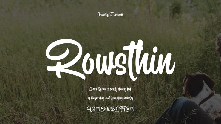 Rowsthin Font