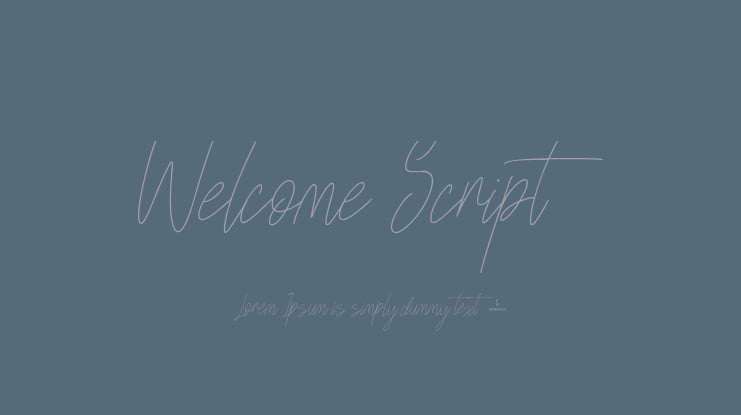 Welcome Script Font