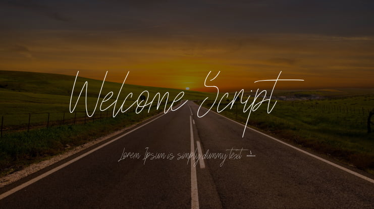 Welcome Script Font