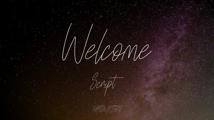 Welcome Script Font