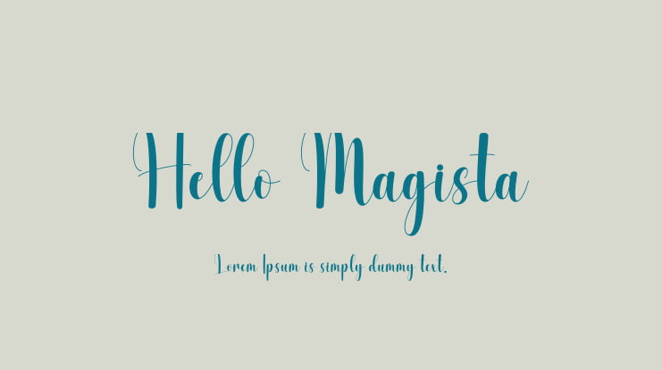 Hello Magista Font