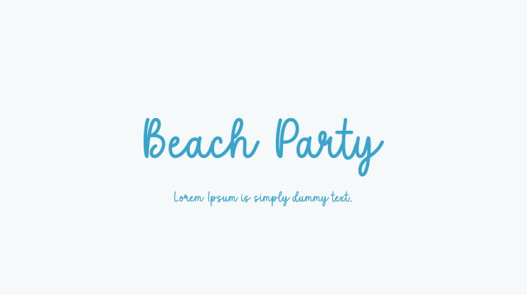 Beach Party Font