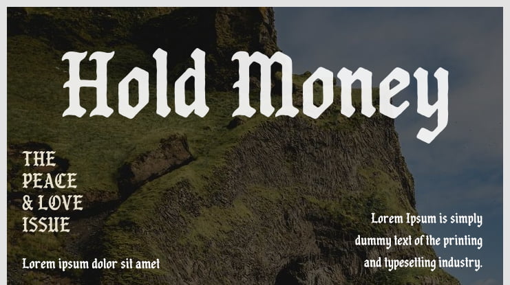 Hold Money Font