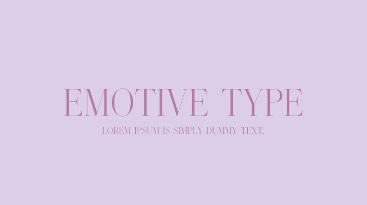 Emotive Type Font