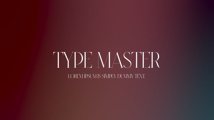 Type Master Font