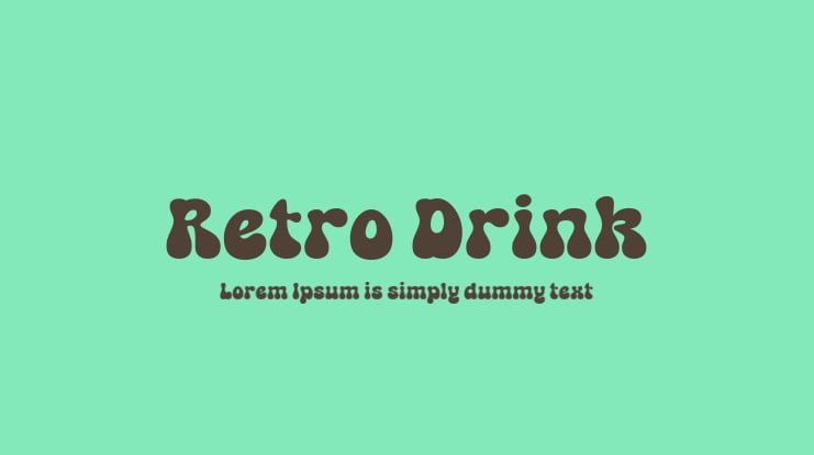 Retro Drink Font