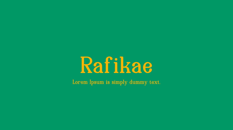 Rafikae Font