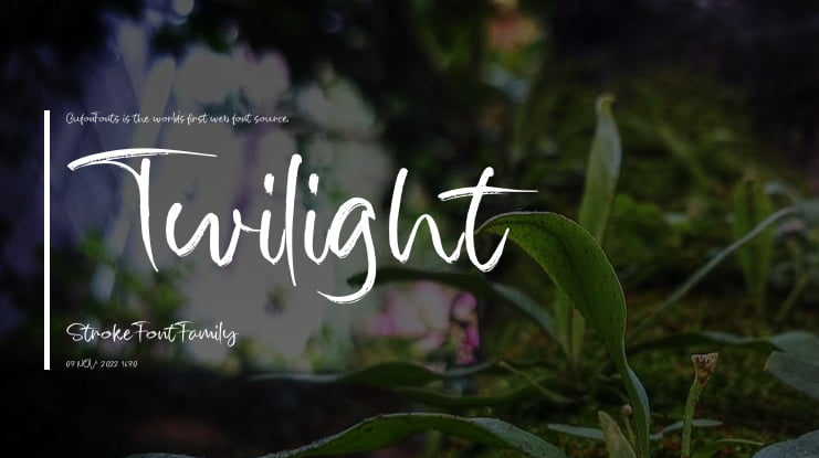 Twilight Stroke Font