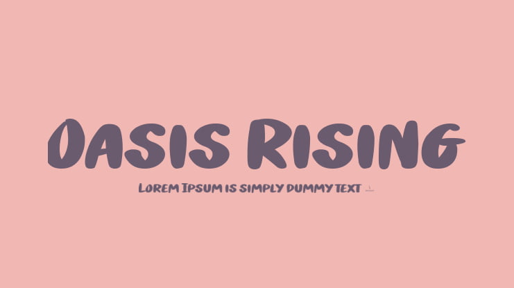 Oasis Rising Font