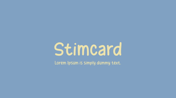 Stimcard Font