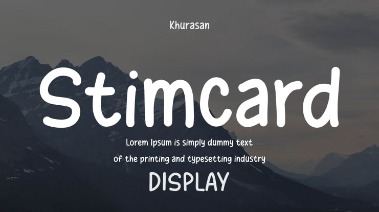 Stimcard Font