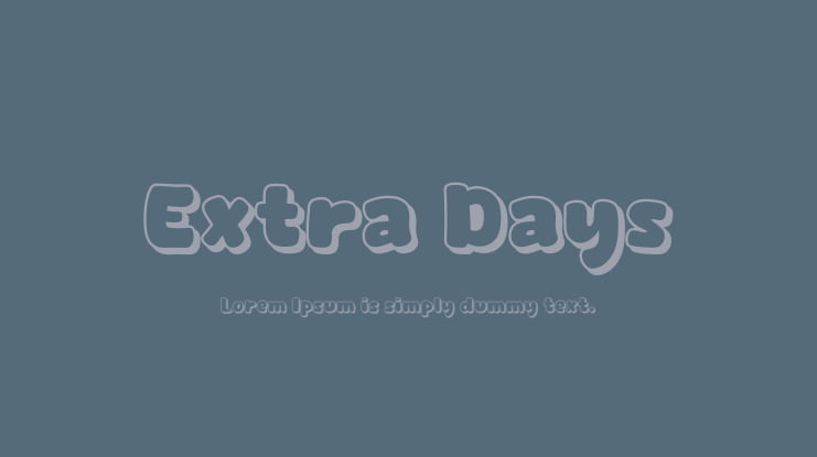 Extra Days Font