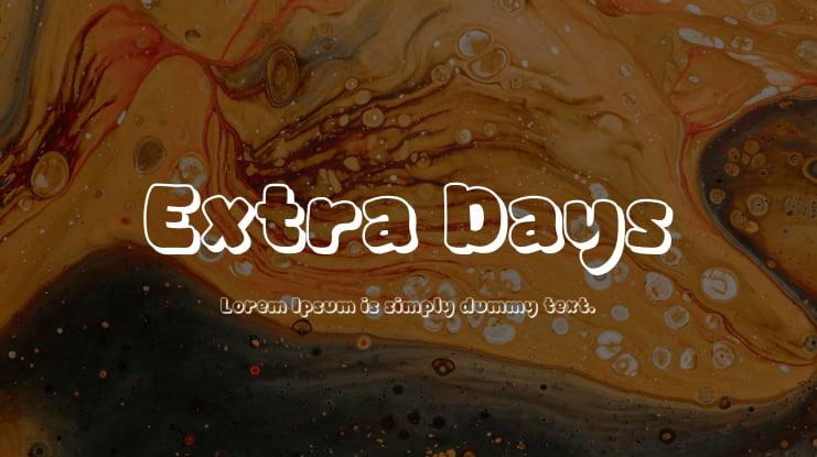 Extra Days Font