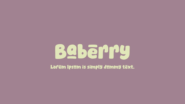 Baberry Font