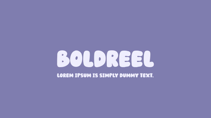 Boldreel Font