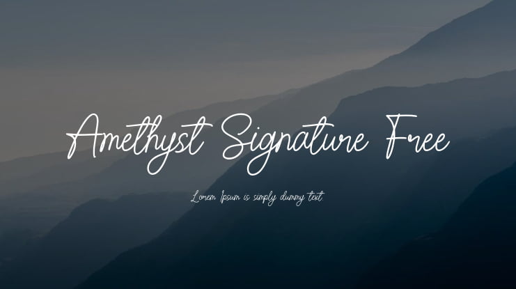 Amethyst Signature Free Font