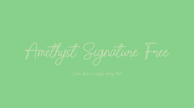 Amethyst Signature Free Font