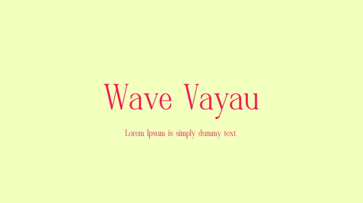 Wave Vayau Font