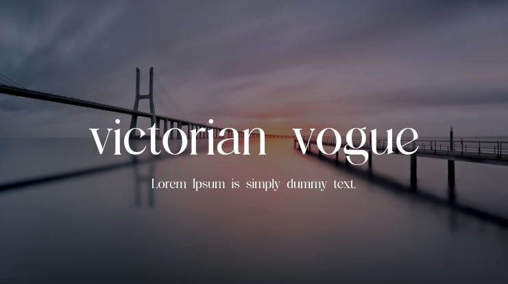 victorian vogue Font Family