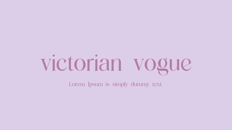 victorian vogue Font Family