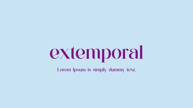 extemporal Font