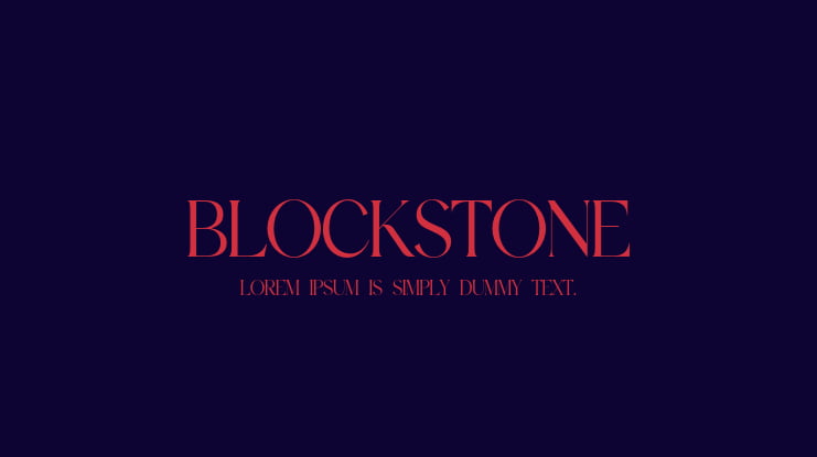 blockstone Font