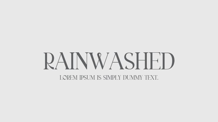 Rainwashed Font