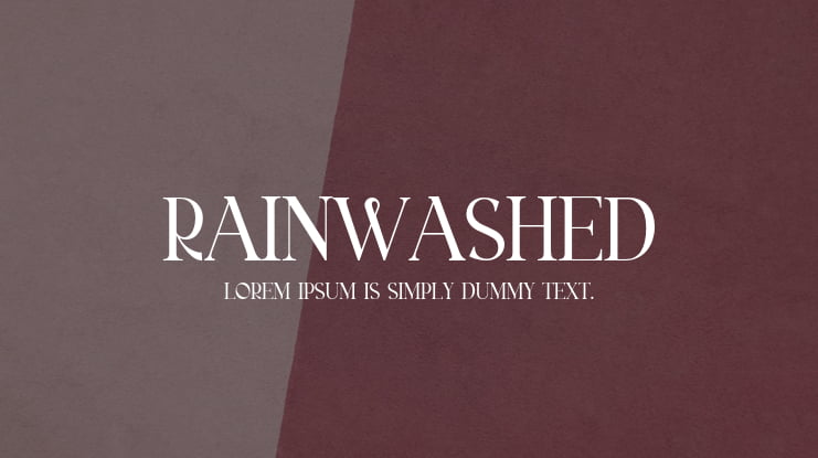 Rainwashed Font