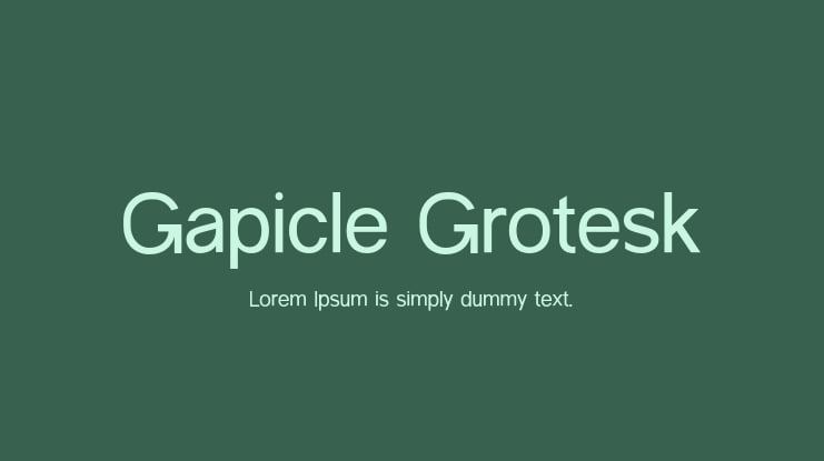 Gapicle Grotesk Font Family