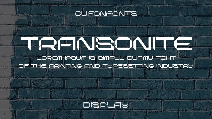 Transonite Font