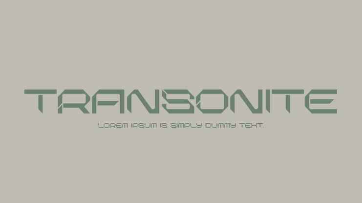 Transonite Font