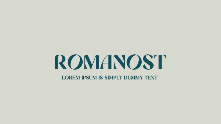 Romanost Font