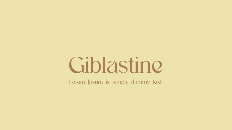 Giblastine Font