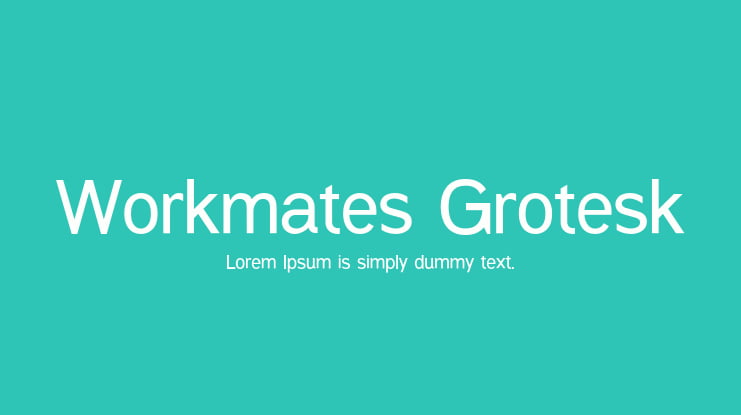 Workmates Grotesk Font Family