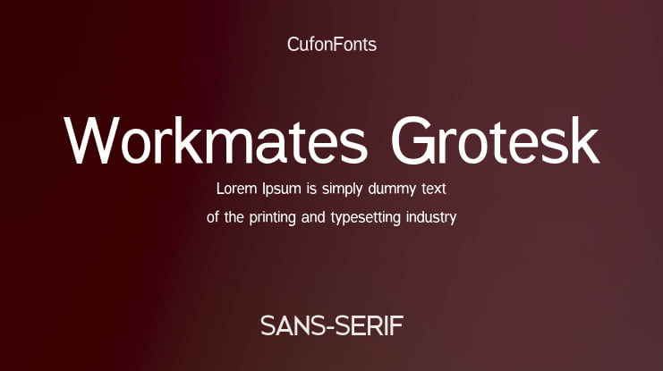 Workmates Grotesk Font Family