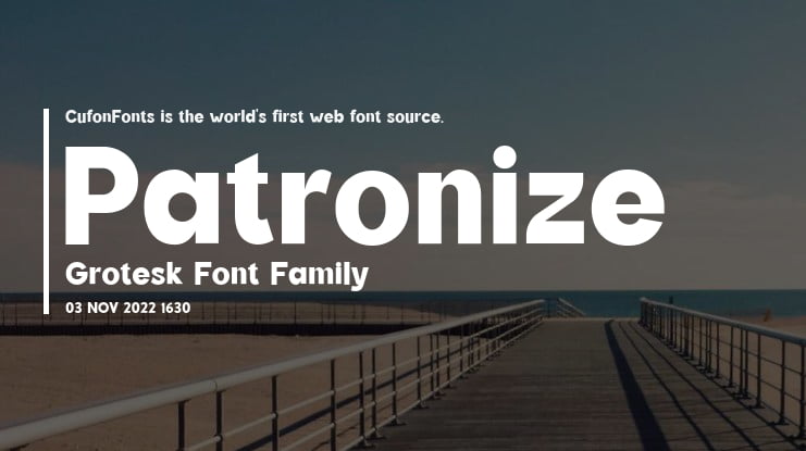 Patronize Grotesk Font