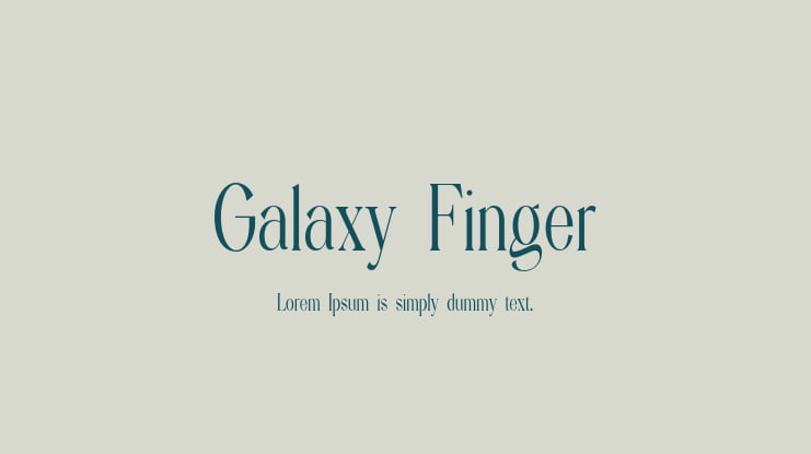 Galaxy Finger Font