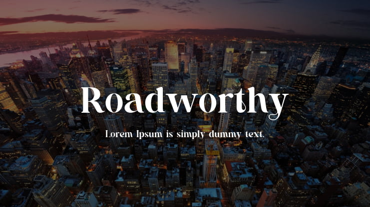 Roadworthy Font