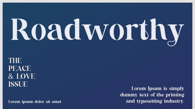 Roadworthy Font