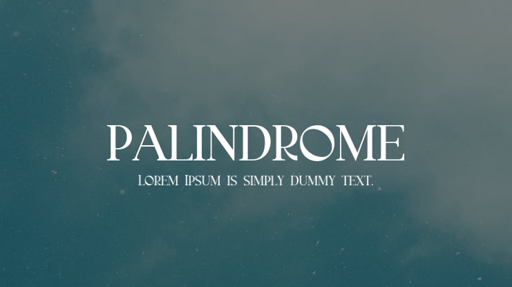 palindrome Font